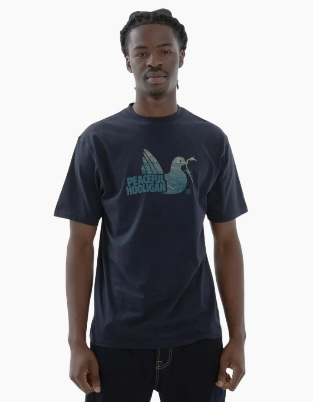 Peaceful Hooligan Hackney Navy T-Shirt, 4 of 3