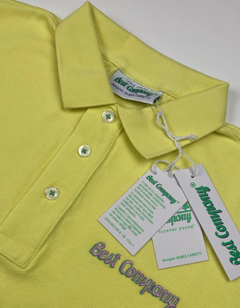 Best Company Vintage Yellow Cotton Polo Shirt