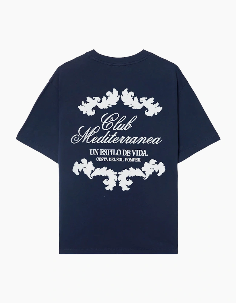 Pompeii Club Mediterranea Navy Boxy T-Shirt