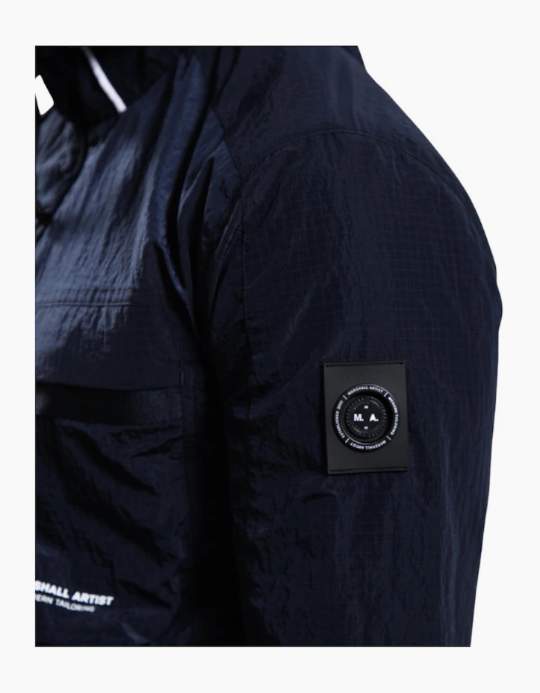 Marshall Artist Sicuro Navy Hooded Overshirt