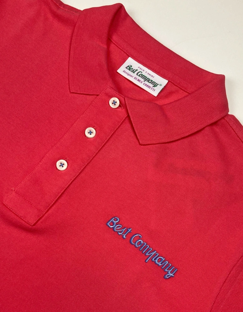 Best Company Vintage Red Cotton Polo Shirt