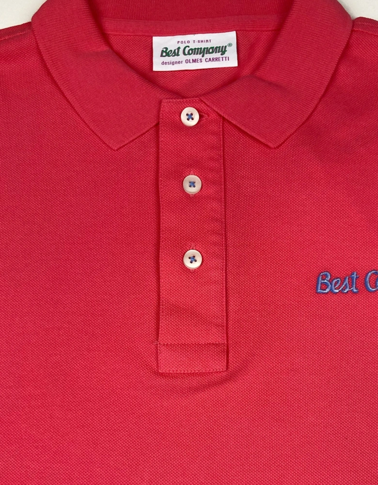 Best Company Vintage Red Cotton Polo Shirt