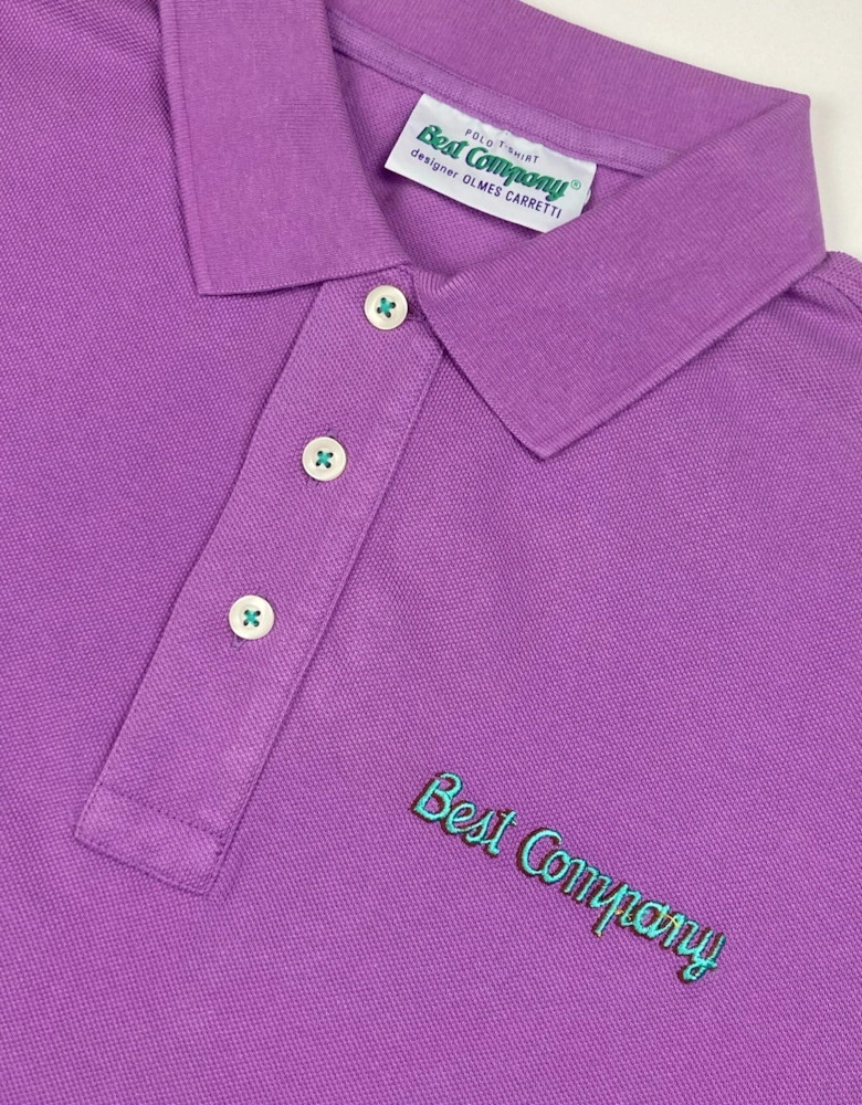 Best Company Vintage Lilac Cotton Polo Shirt