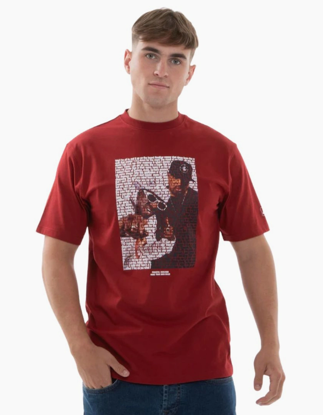 Peaceful Hooligan No 1 Dark Red T-Shirt, 5 of 4
