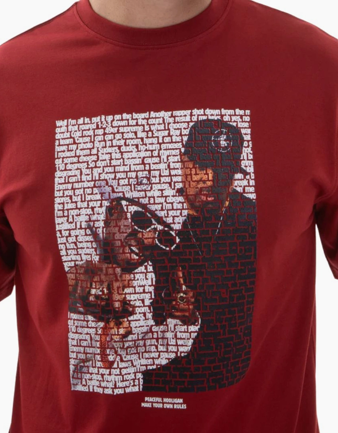 Peaceful Hooligan No 1 Dark Red T-Shirt
