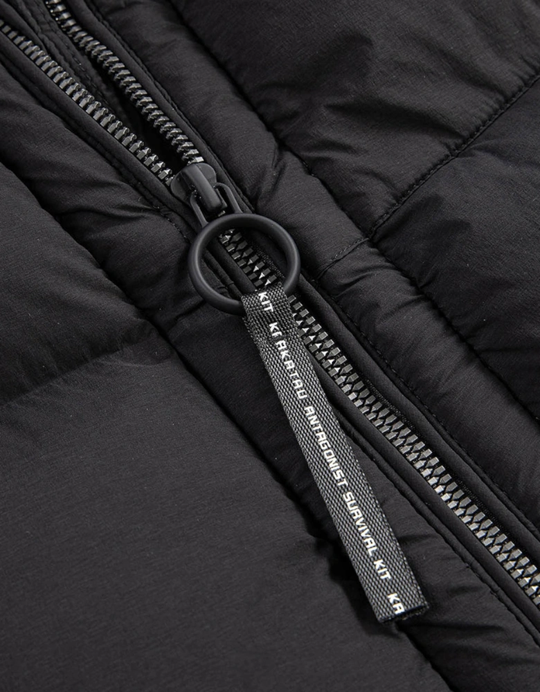 Krakatau Rook Black Hooded Puffer Jacket