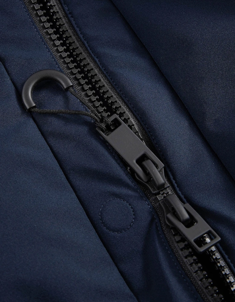 Krakatau Navy Cassini Quilted Parka Jacket
