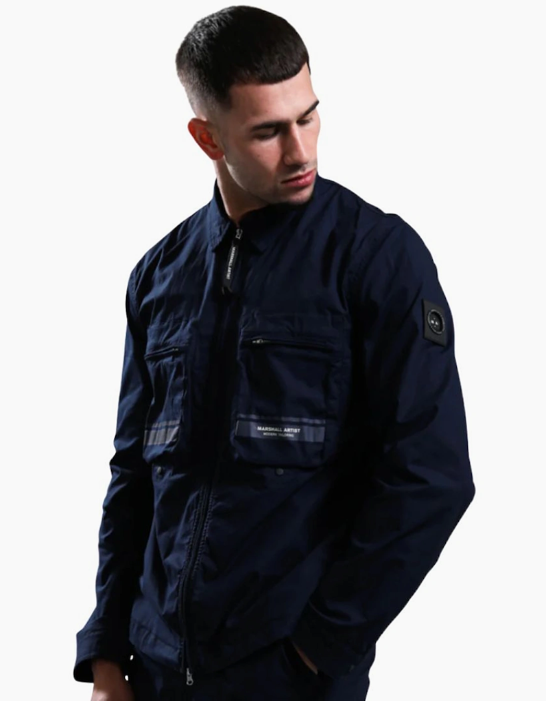 Marshall Artist Seafield Navy Overshirt