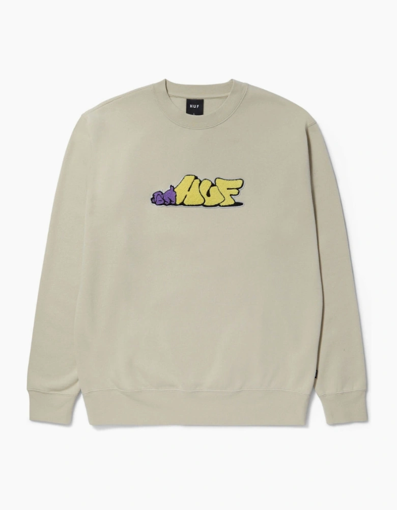 HUF Dog Sense Stone Crewneck Sweatshirt