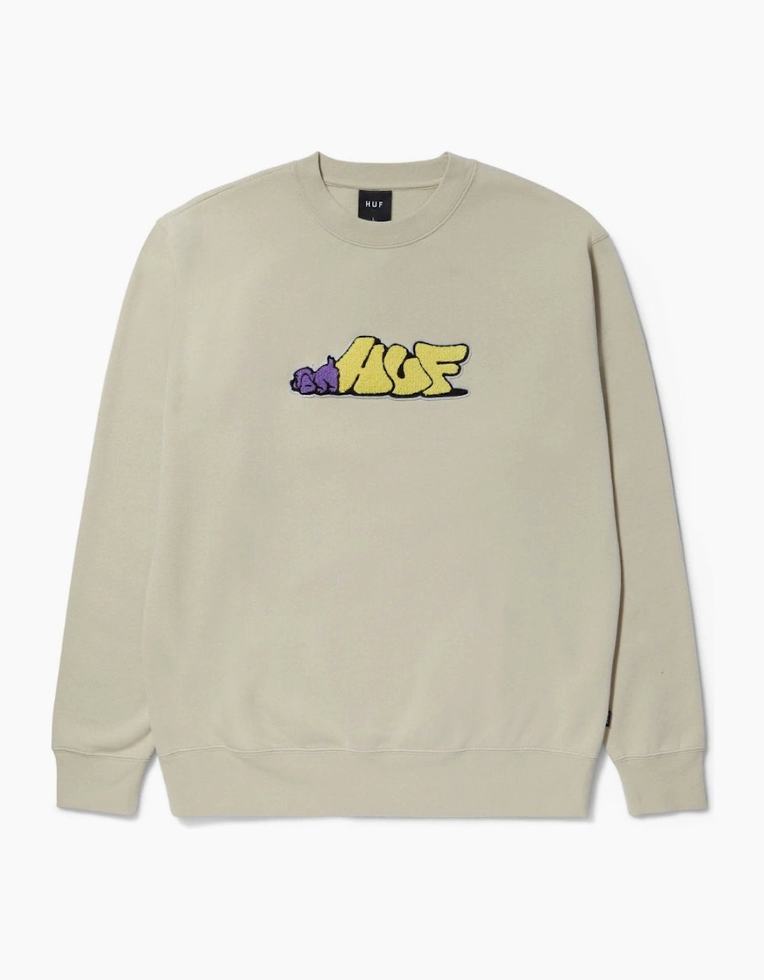 HUF Dog Sense Stone Crewneck Sweatshirt, 4 of 3