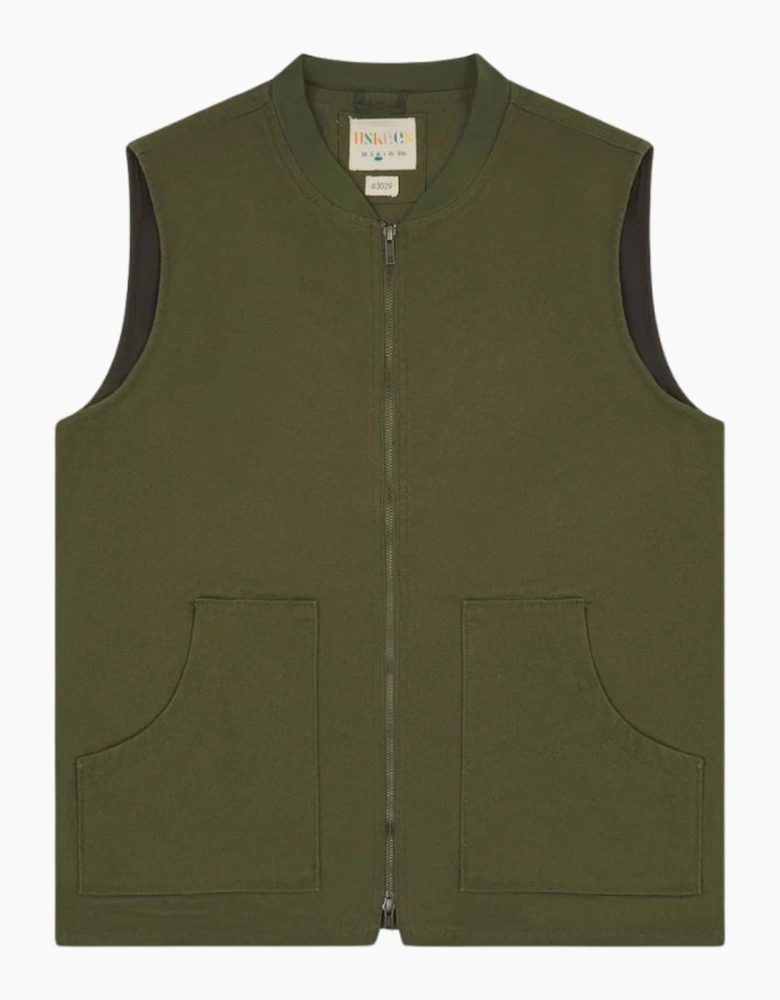 Uskees #3029 Coriander Canvas Vest with Patch Pockets