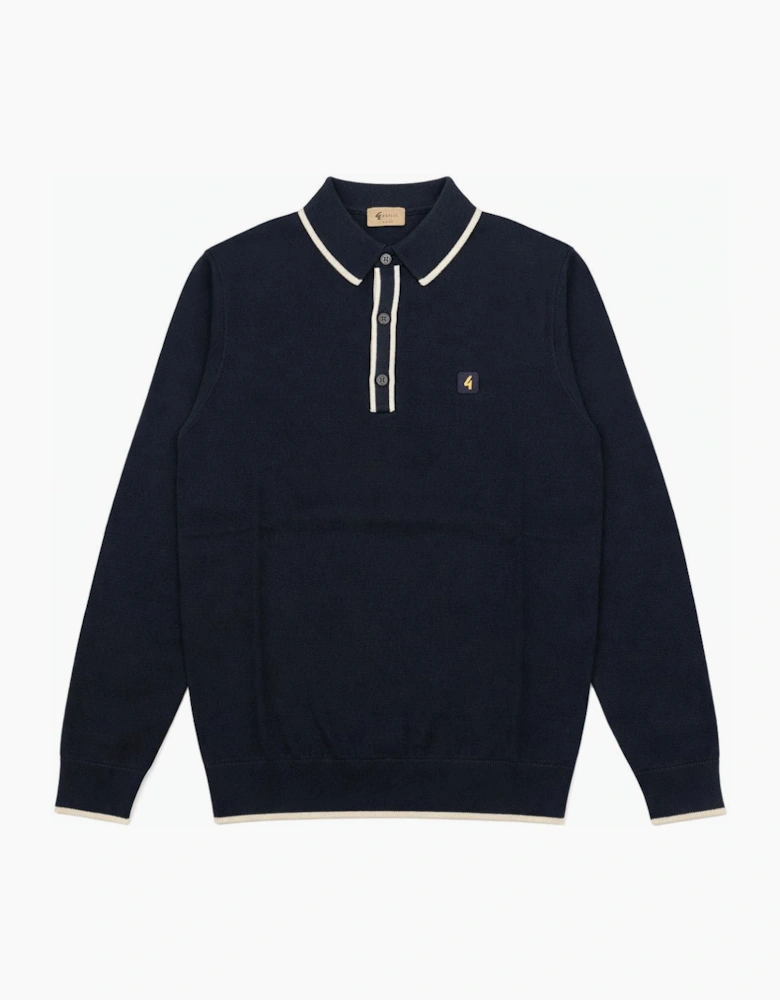 Gabicci Vintage Lineker Navy Polo Shirt