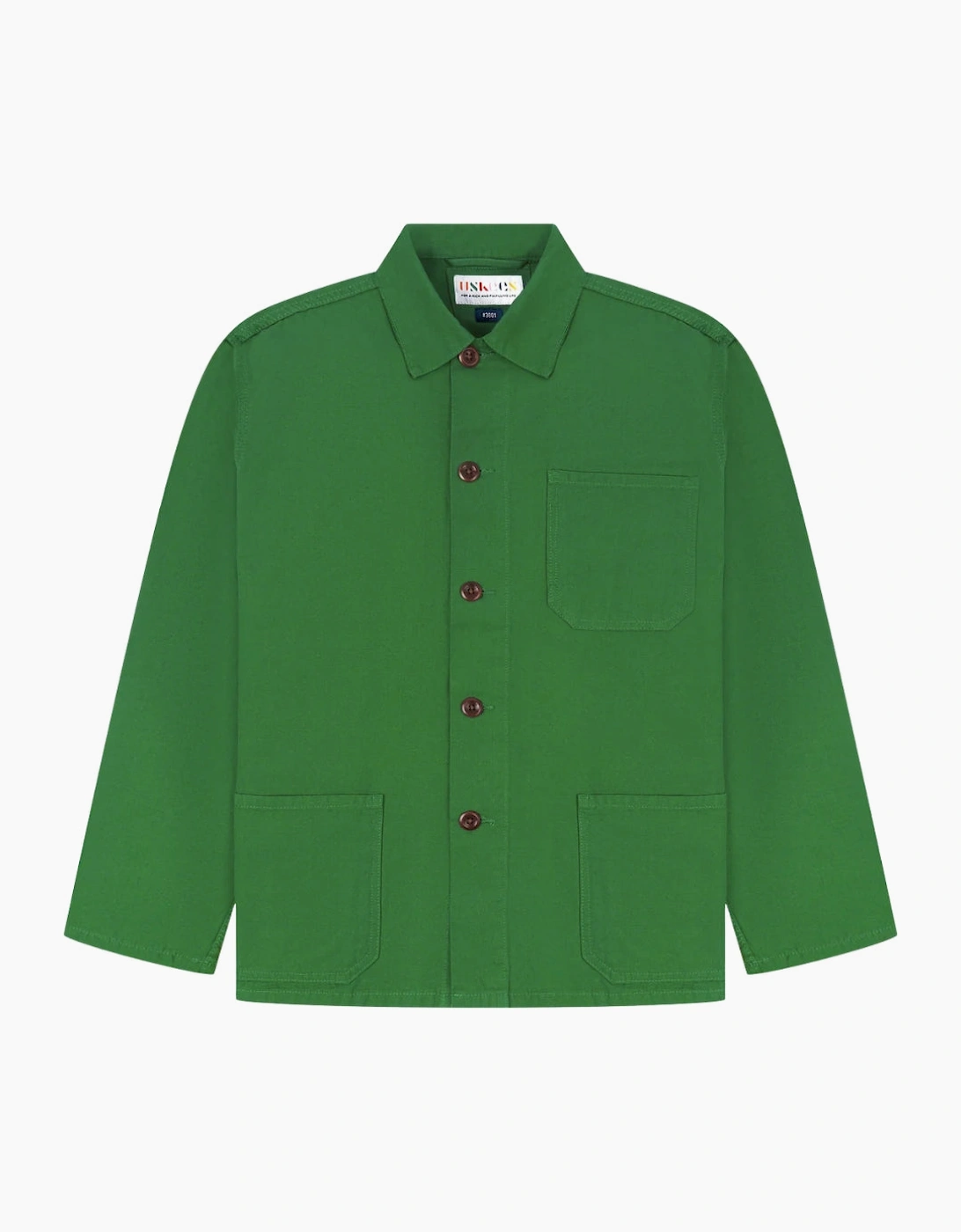 Uskees #3001 Mint Green Buttoned Overshirt, 4 of 3