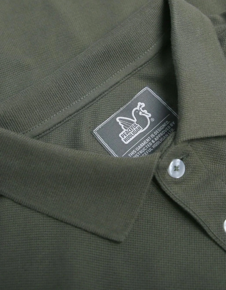 Peaceful Hooligan Cash Olive Polo