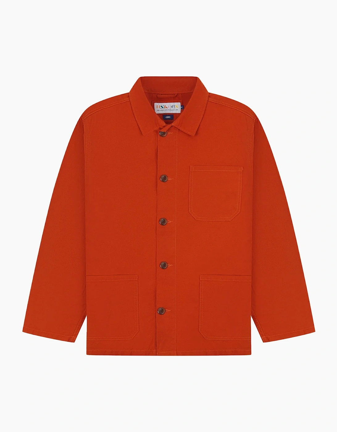 Uskees #3001 Rust Buttoned Overshirt