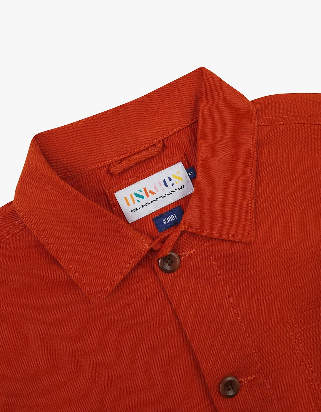 Uskees #3001 Rust Buttoned Overshirt