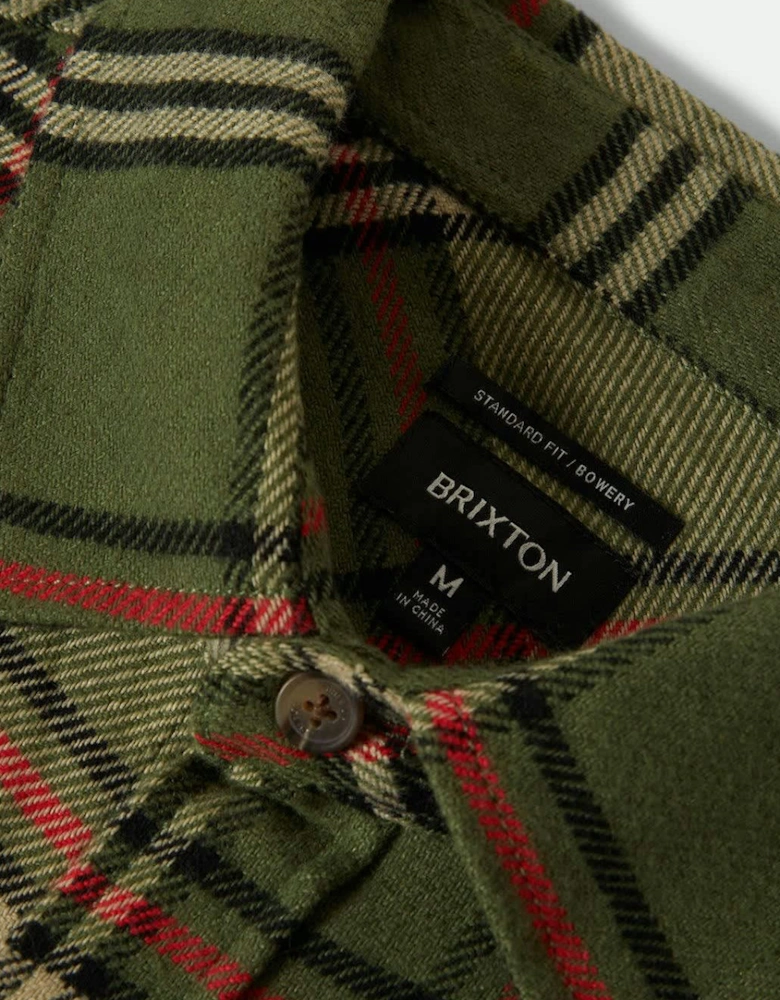 Brixton Bowery Wild Green/Elm/Adrenaline Rush L/S Flannel Shirt