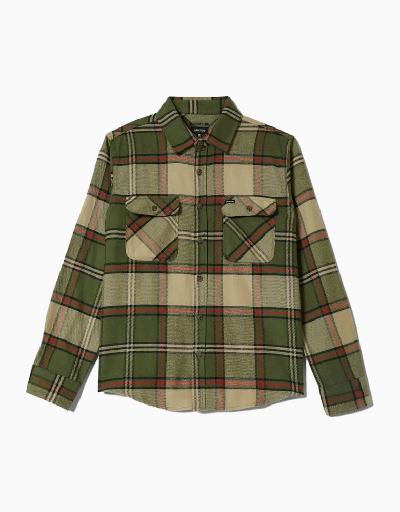 Brixton Bowery Wild Green/Elm/Adrenaline Rush L/S Flannel Shirt