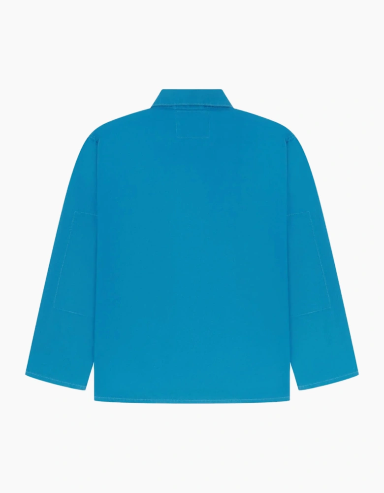 Uskees #3001 Bright Blue Buttoned Overshirt