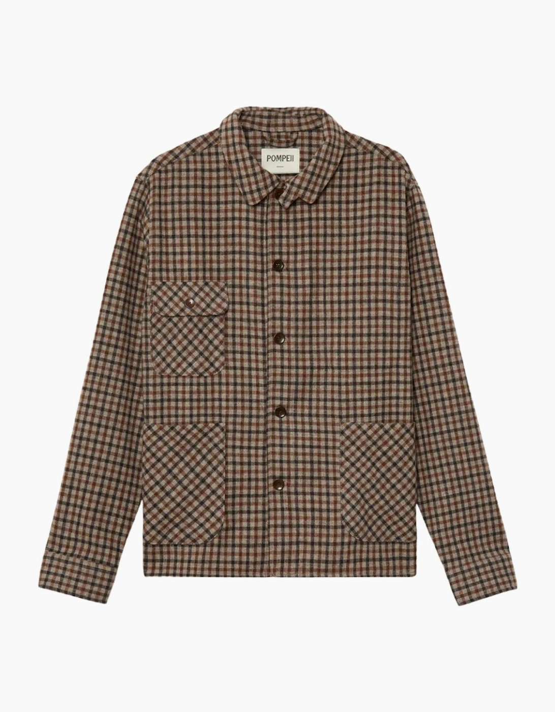 Pompeii Check Wool Chore Jacket, 4 of 3
