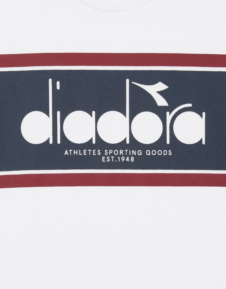 Diadora SS Logo Super White/Empire Red T-Shirt
