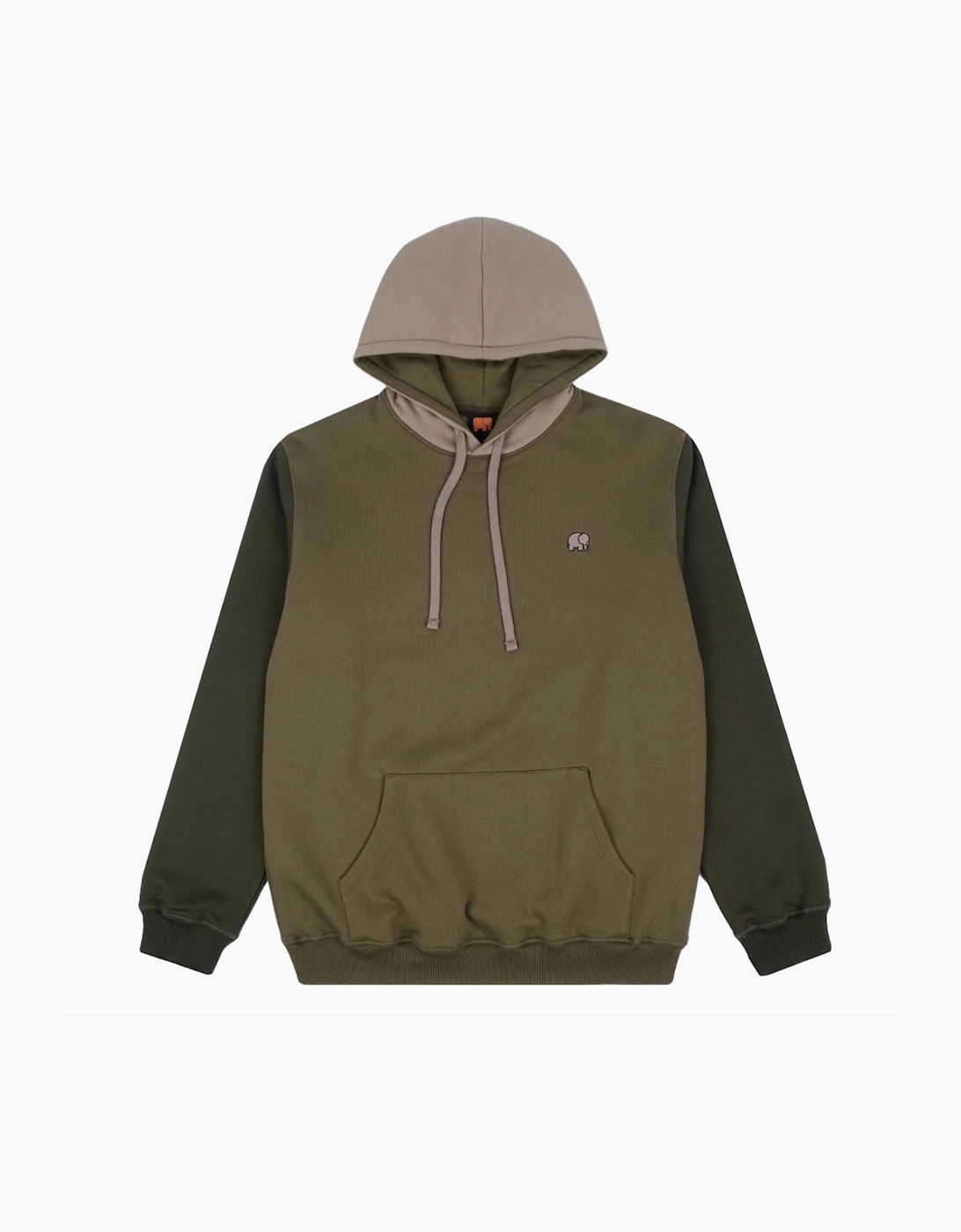 Trendsplant Organic Color Block Gothic Olive Hoodie, 4 of 3
