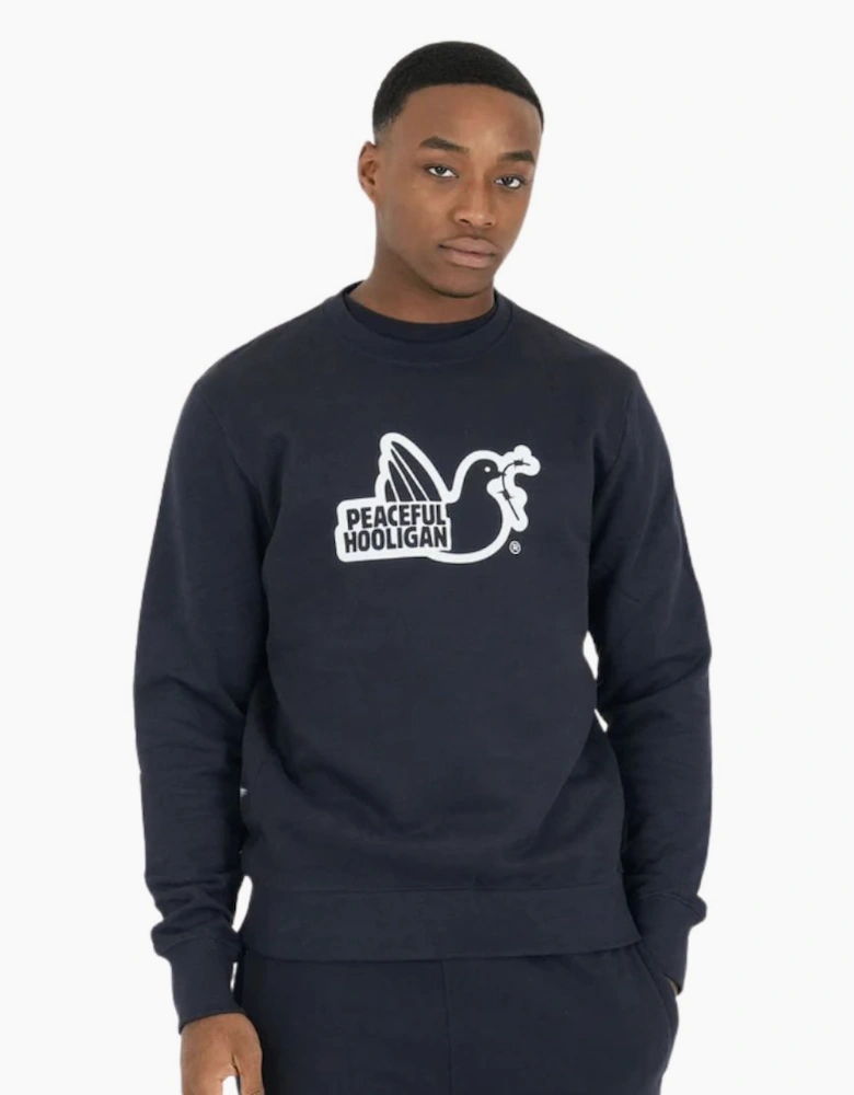 Peaceful Hooligan Outline Navy Sweatshirt
