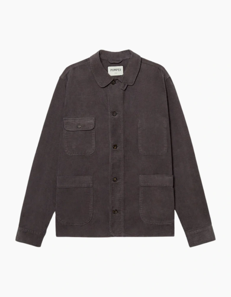 Pompeii Charcoal Grey Waffle Cord Chore Jacket