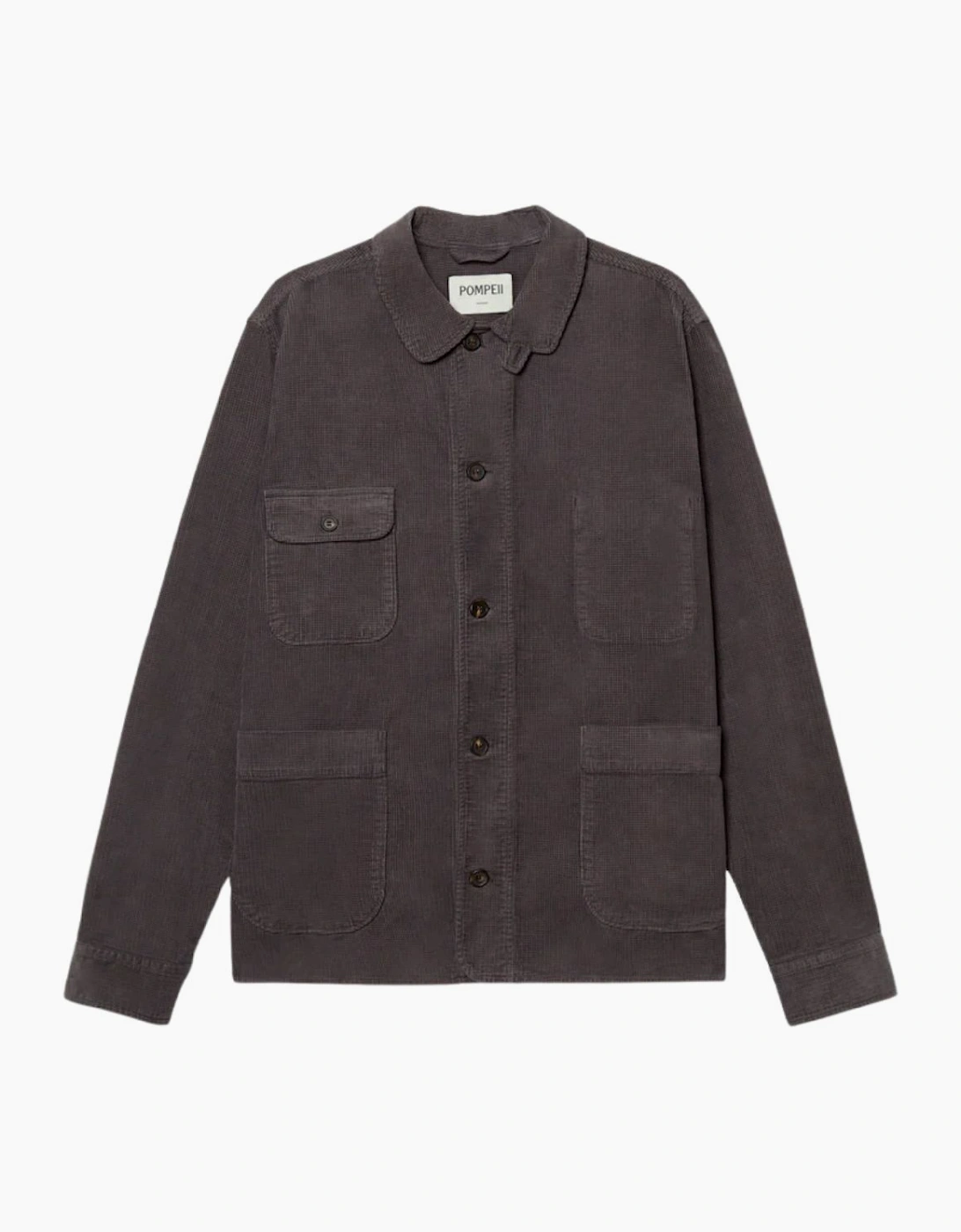 Pompeii Charcoal Grey Waffle Cord Chore Jacket, 4 of 3
