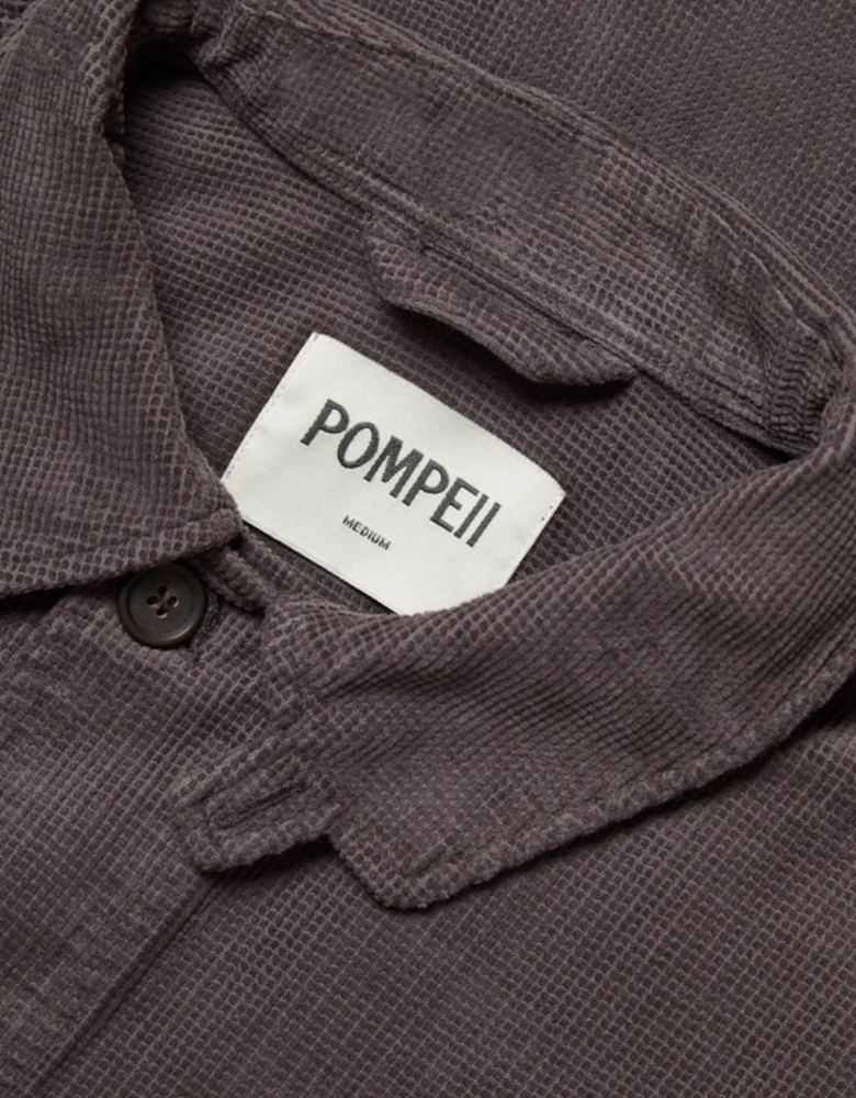 Pompeii Charcoal Grey Waffle Cord Chore Jacket