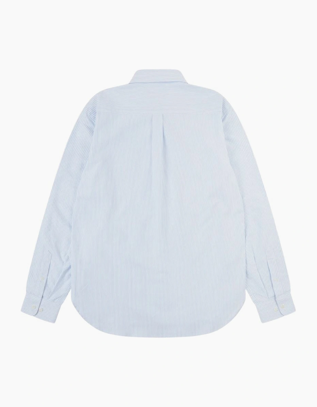 Uskees 6013 Long-Sleeve Oxford Baby Blue Pinstripe Shirt