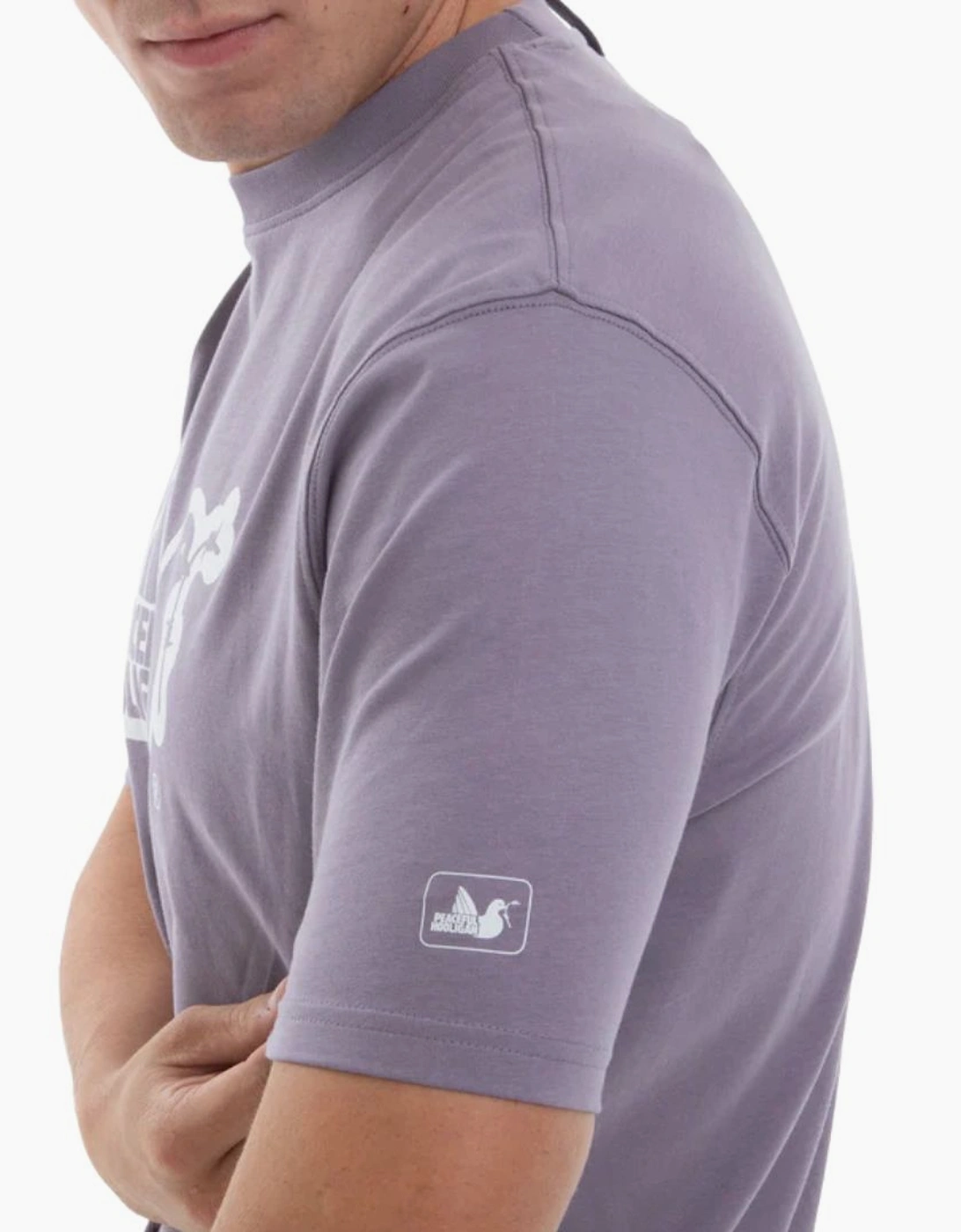 Peaceful Hooligan Outline Mauve T-Shirt