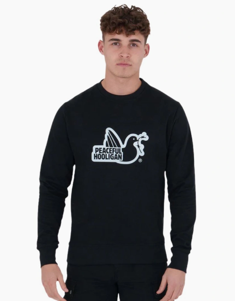 Peaceful Hooligan Outline Black Sweatshirt