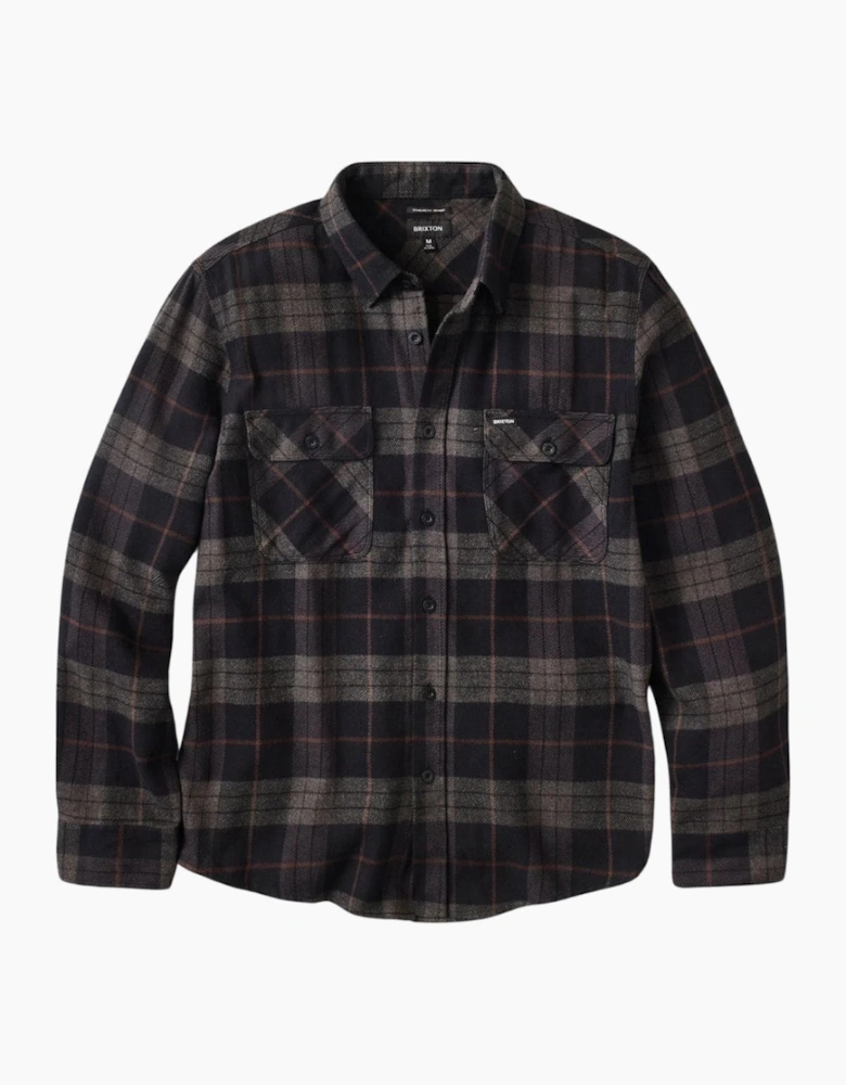 Brixton Bowery Black/Charcoal L/S Flannel Shirt