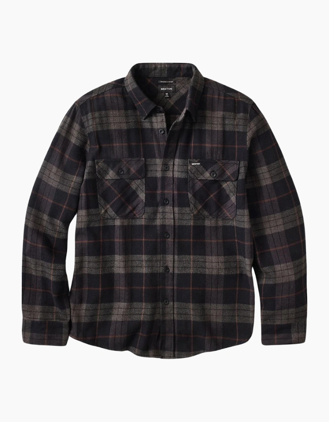 Brixton Bowery Black/Charcoal L/S Flannel Shirt