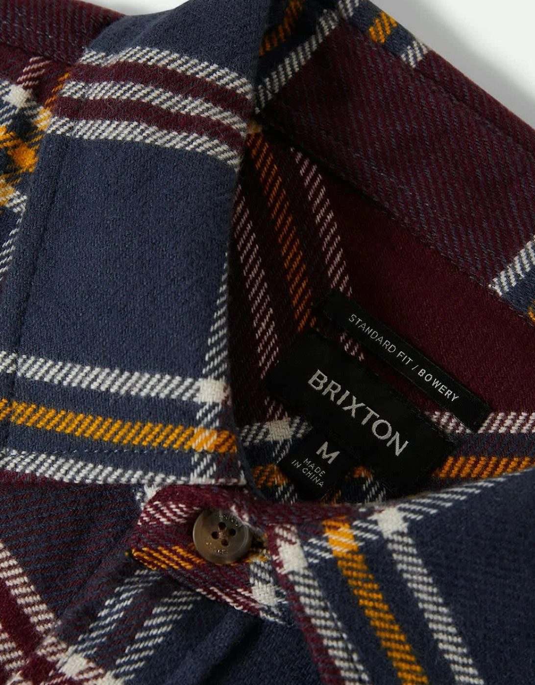 Brixton Bowery Mood Indigo/Port/Saffron L/S Flannel Shirt