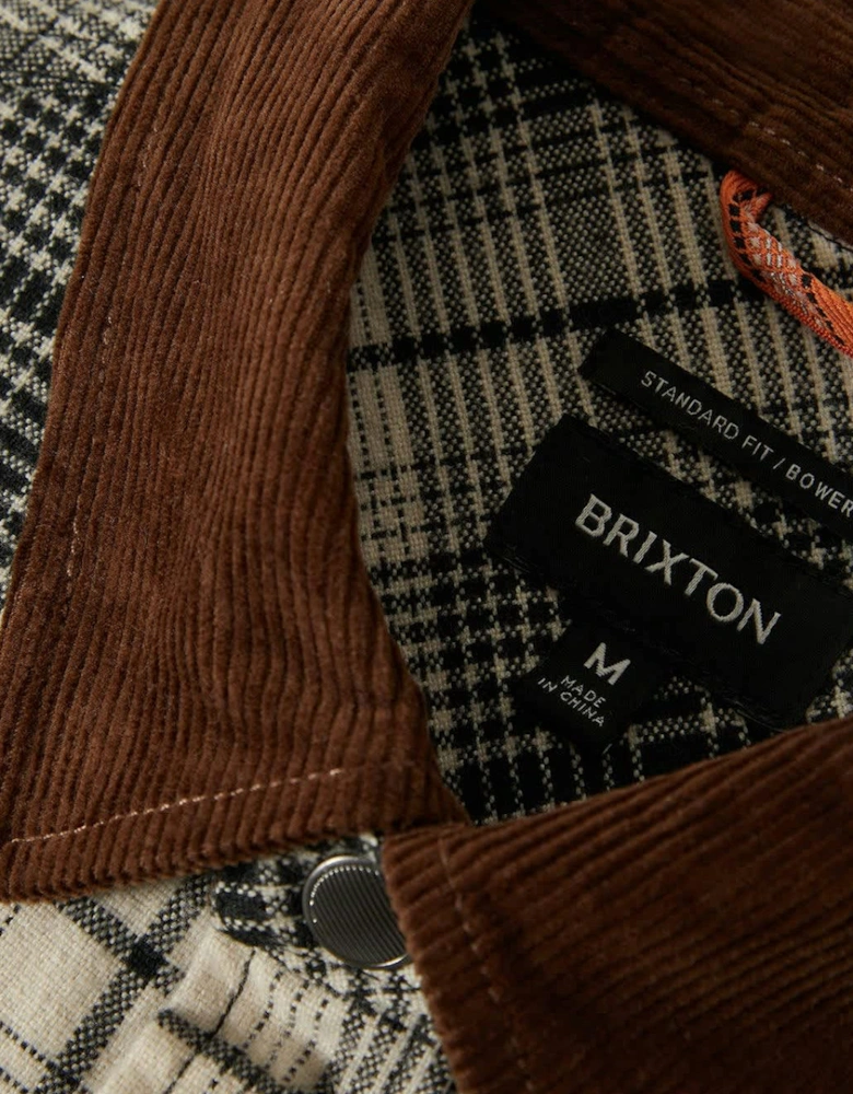 Brixton Builders Bowery Off White/Black Flannel Shirt