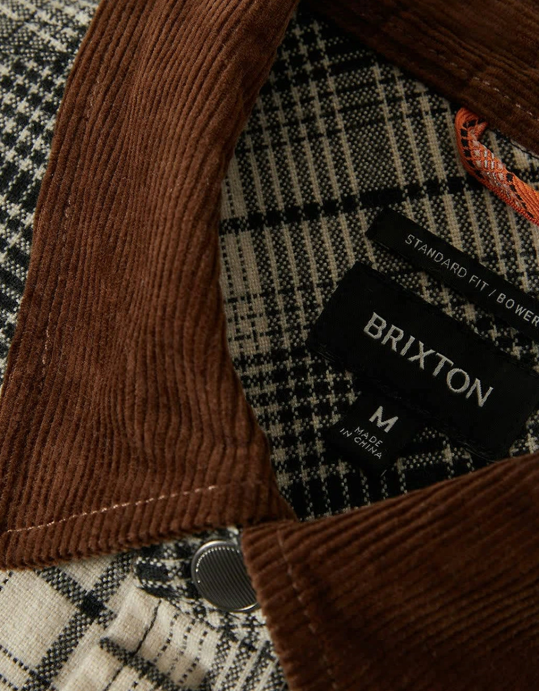 Brixton Builders Bowery Off White/Black Flannel Shirt