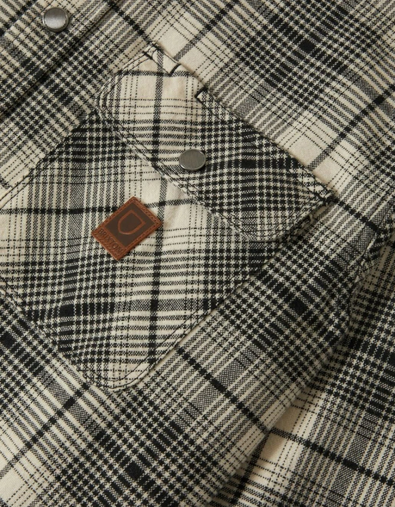 Brixton Builders Bowery Off White/Black Flannel Shirt