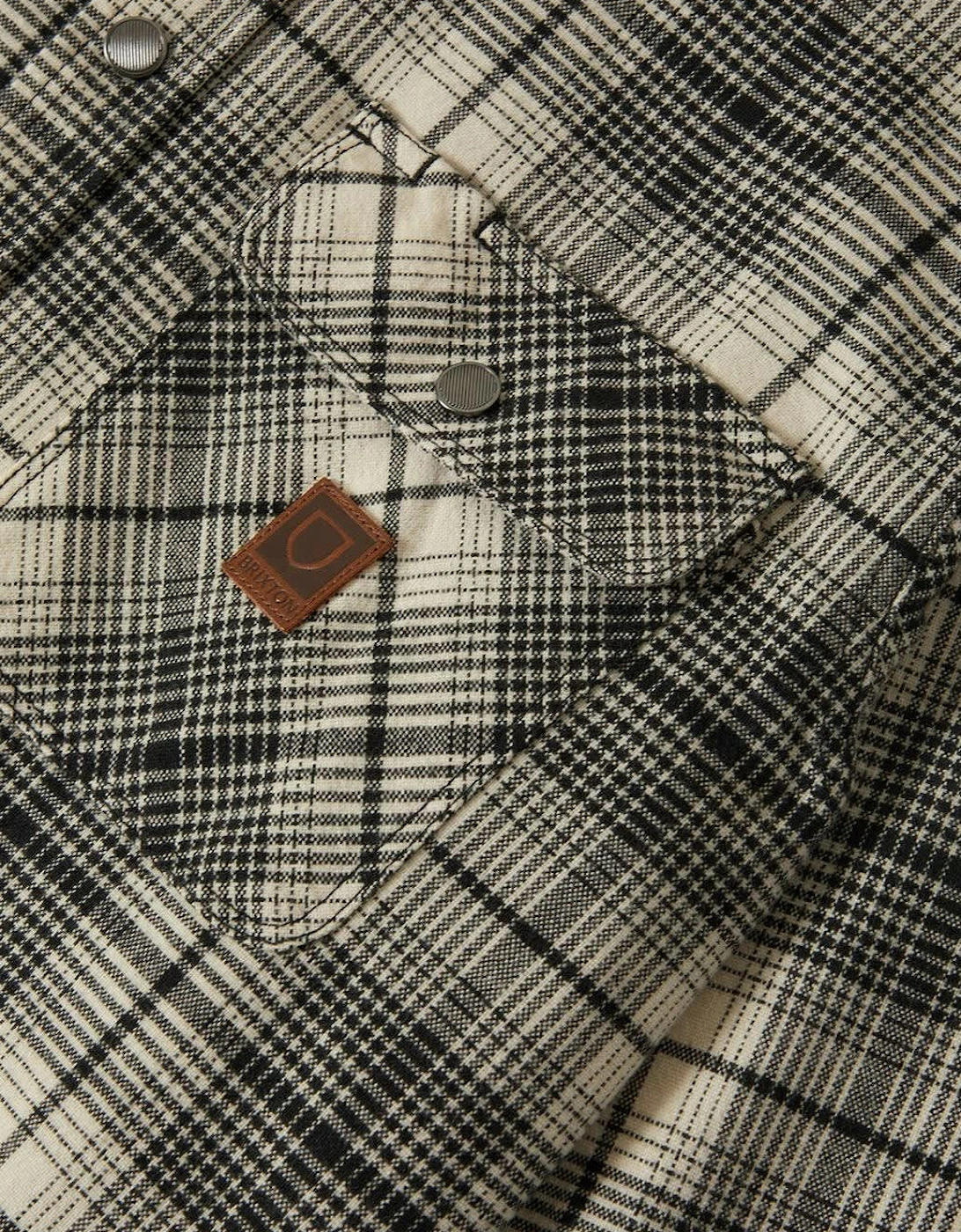 Brixton Builders Bowery Off White/Black Flannel Shirt