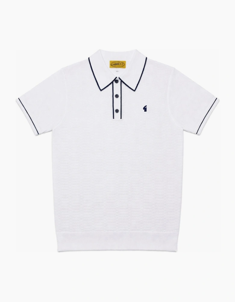 Gabicci Vintage Ronnie White Polo Shirt