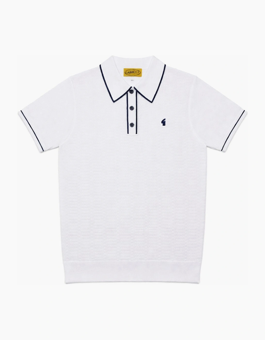 Gabicci Vintage Ronnie White Polo Shirt, 2 of 1