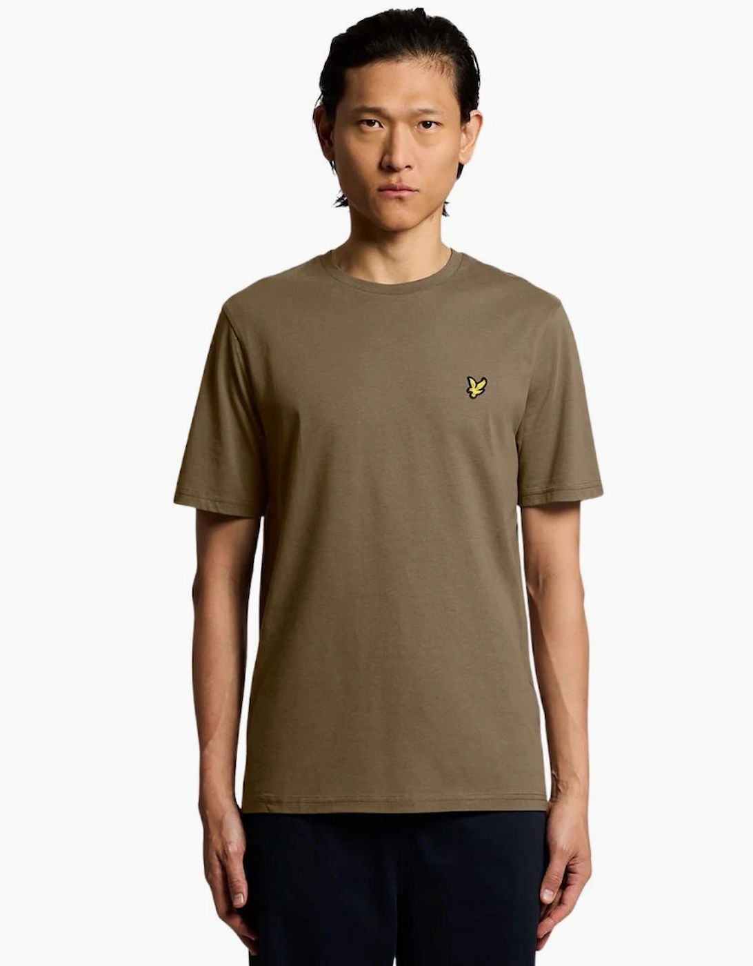 Lyle & Scott Cotton Crew Neck Khaki Ash T-Shirt