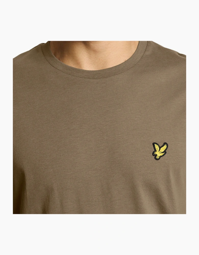 Lyle & Scott Cotton Crew Neck Khaki Ash T-Shirt