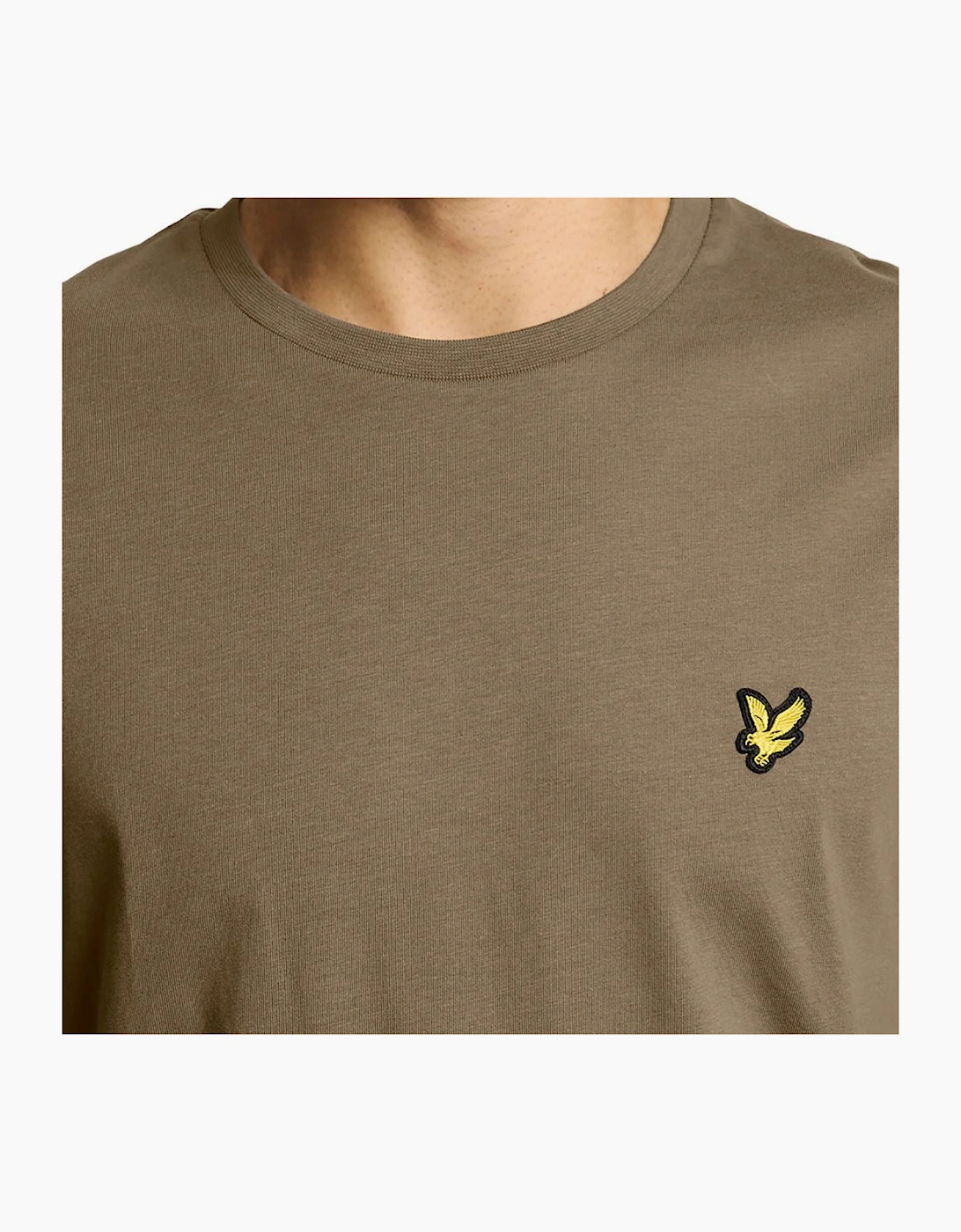 Lyle & Scott Cotton Crew Neck Khaki Ash T-Shirt