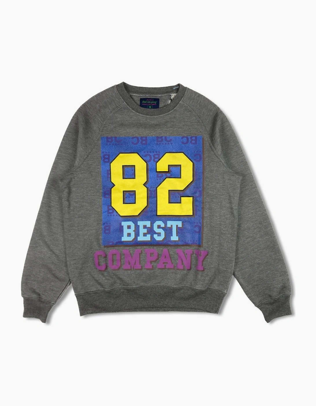 Best Company '82' Grey Crewneck Oversized Sweatshirt, 5 of 4