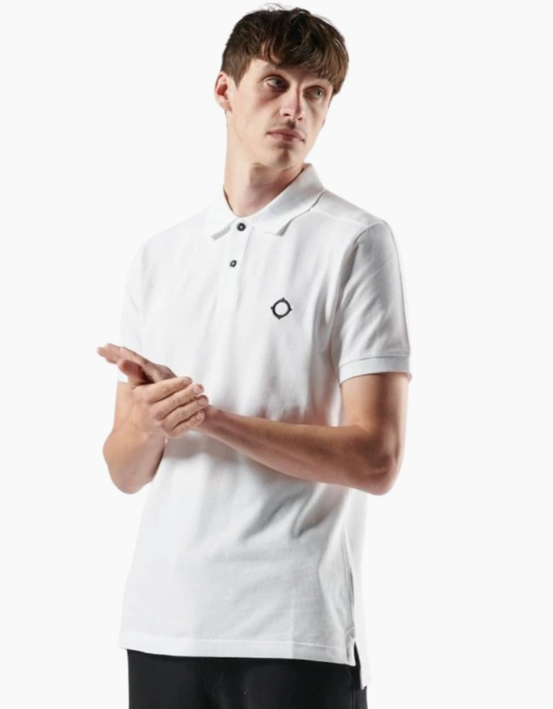 Ma.strum S/S Optic White Pique Polo