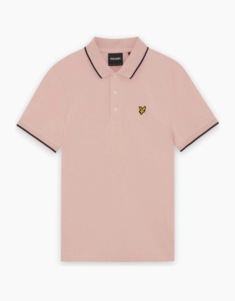 Lyle & Scott Tipped Pink Polo Shirt