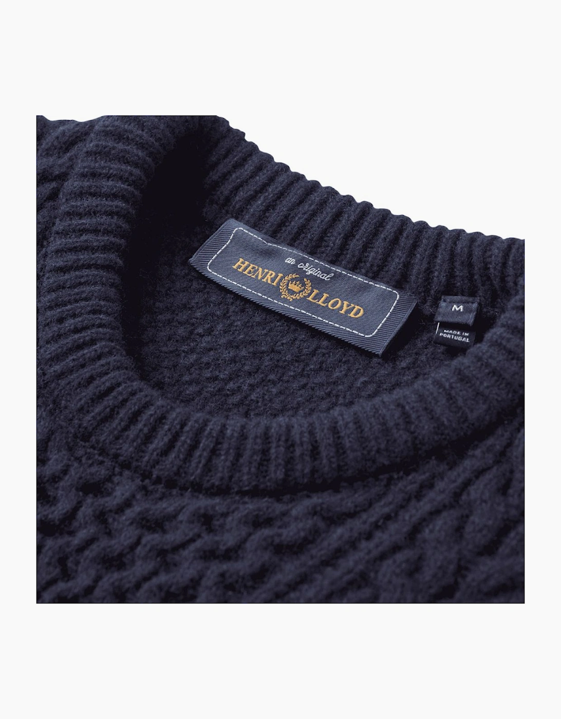 Henri Lloyd Abersoch Dark Navy Cable Knit Jumper