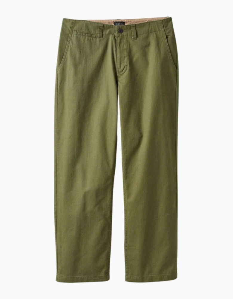 Brixton Surplus Herringbone Relaxed Olive Trouser Pant